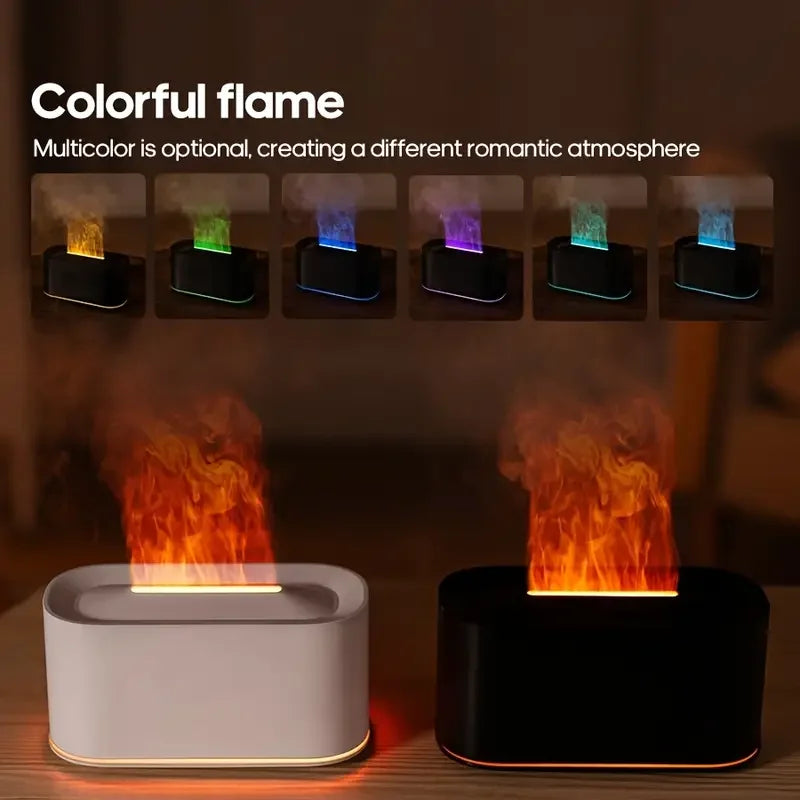 Umidificator Modern cu Flacără RGB