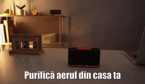 Umidificator Modern cu Flacără RGB